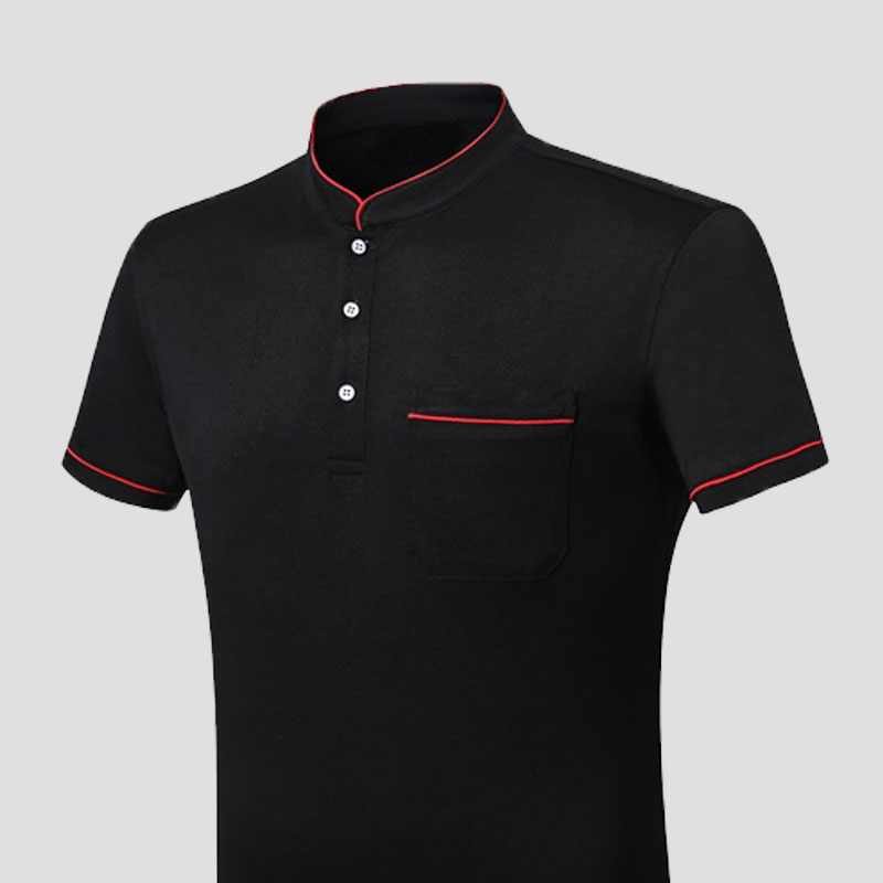 P115款 POLO衫 立領(lǐng)酒店服 100%亞麻纖維