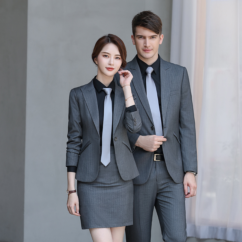 Y8001 男女同款西裝套裝職業(yè)正裝定制女士職業(yè)制服套裝